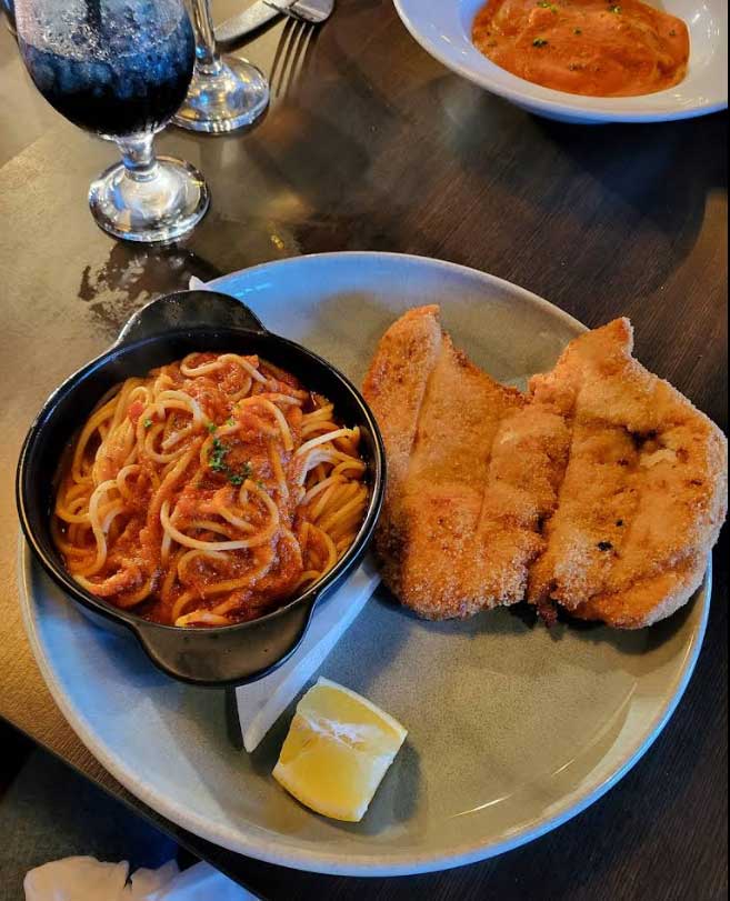 La Dolce Vita’s Pasta served in a plate